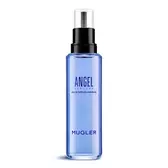 Mugler Angel Stellar Eau de Parfum refill bottle in tall blue spray format on white background
